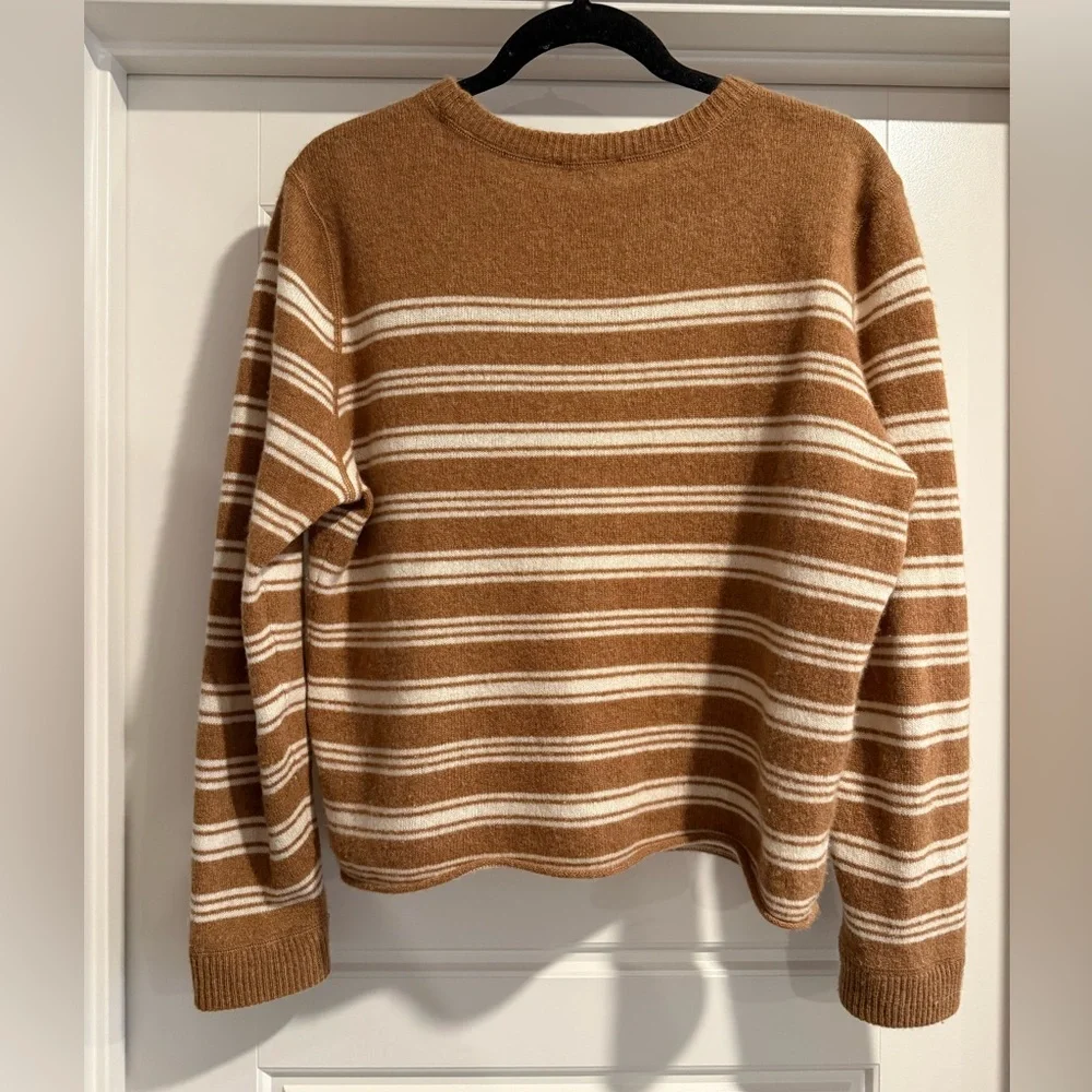 Reformation Cashmere Boyfriend Sweater - Camel Stripe XS/S - Picture 5 of 8